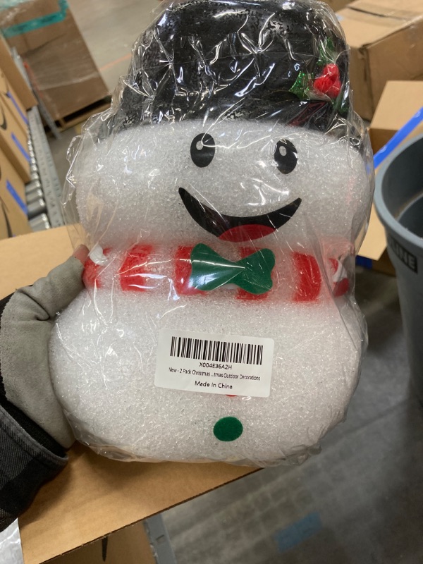 Photo 1 of 2 Pack Snowman Christmas Porch Light Covers for Porch Lights, Winter Holiday Outdoor Christmas Decorations for Porch Light, Garage Light