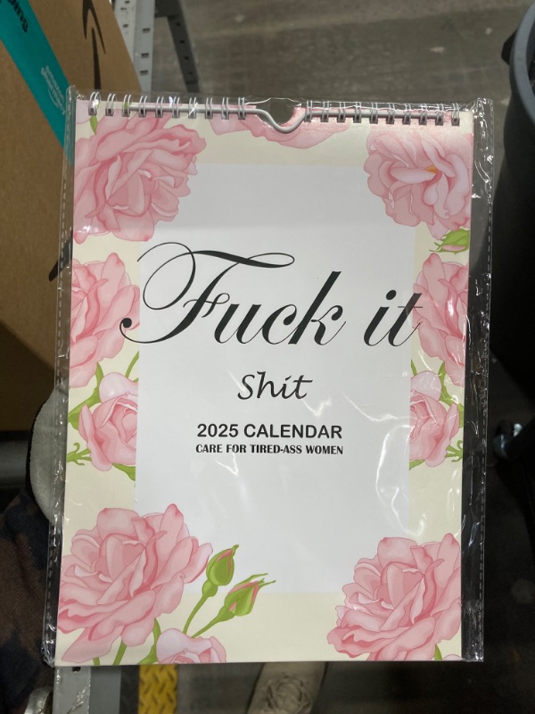 Photo 2 of 2025 Fu-ck It Calendar for Tired-Ass Tired Women 12 Months Wall Hanging Calendar for Home Office Funny Swear Gag White Elephant Gift