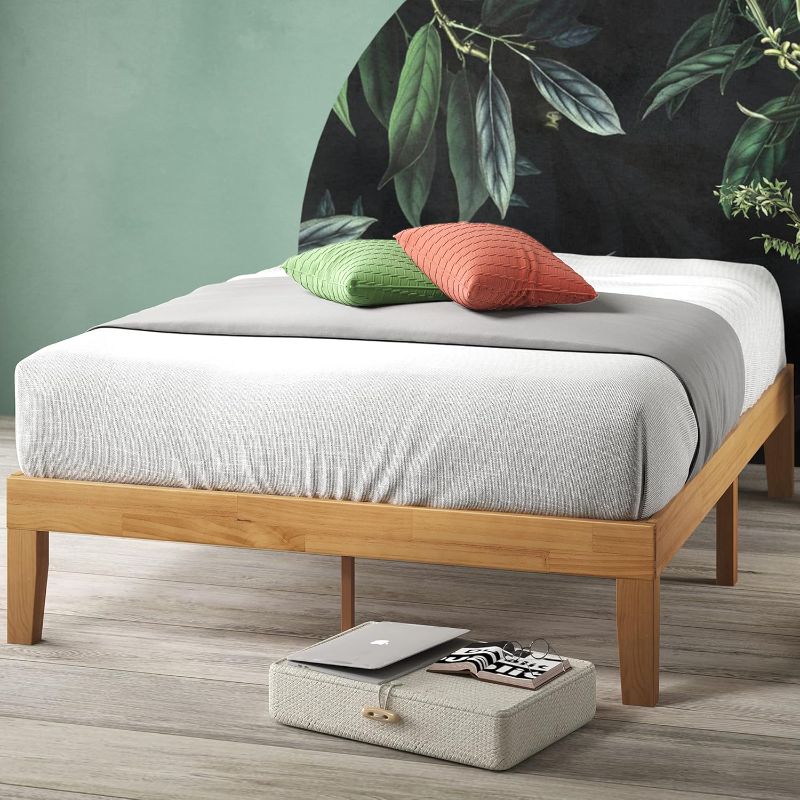 Photo 1 of ***Stock photo is a similar item*** ZINUS Moiz Wood Platform Bed Frame, Wood Slat Support, No Box Spring Needed, Easy Assembly, Natural, Queen
