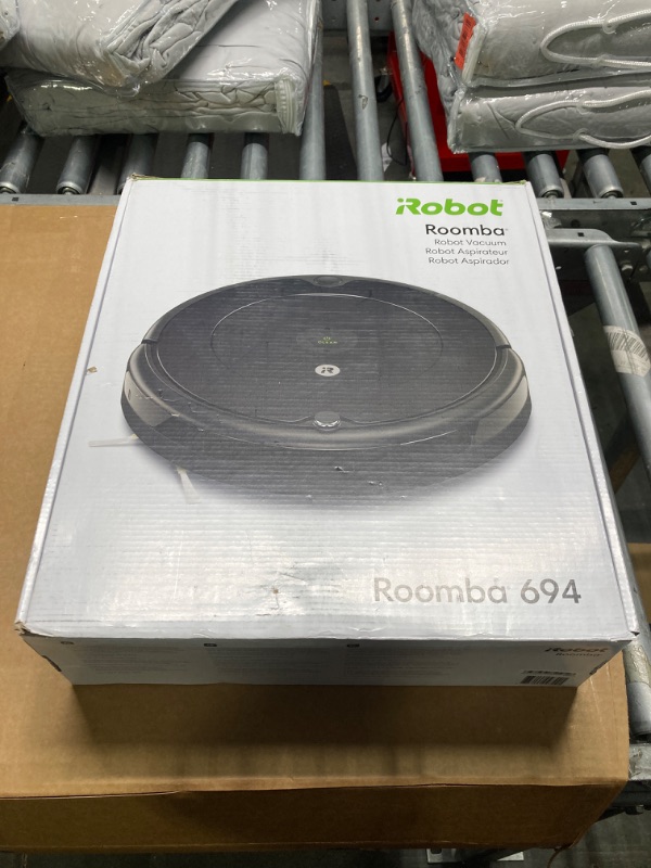 Photo 3 of ***Final sale, no returns, parts only***iRobot Roomba 694 Robot Vacuum-Wi-Fi Connectivity, Personalized Cleaning Recommendations, Works with Alexa, Good for Pet Hair, Carpets, Hard Floors, Self-Charging