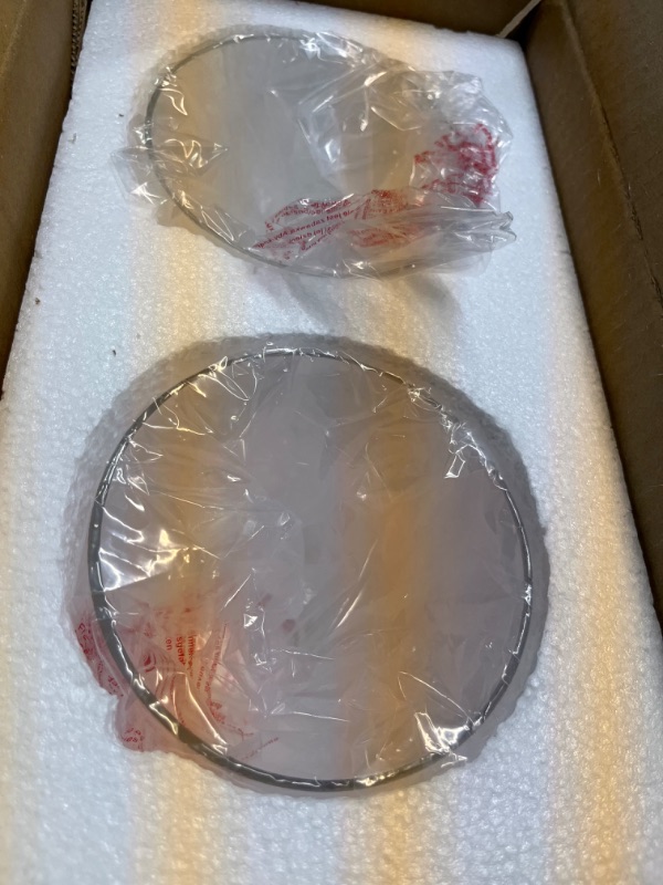 Photo 3 of 4 Pack Clear Seeded Glass Replacement Shades Covers for Ceiling Fan Light Fixtures Pendant Lighting Chandelier Vanity Light Kitchen Island Light, 2-1/8" Fitter, 5.47" High, 4.76" Diameter