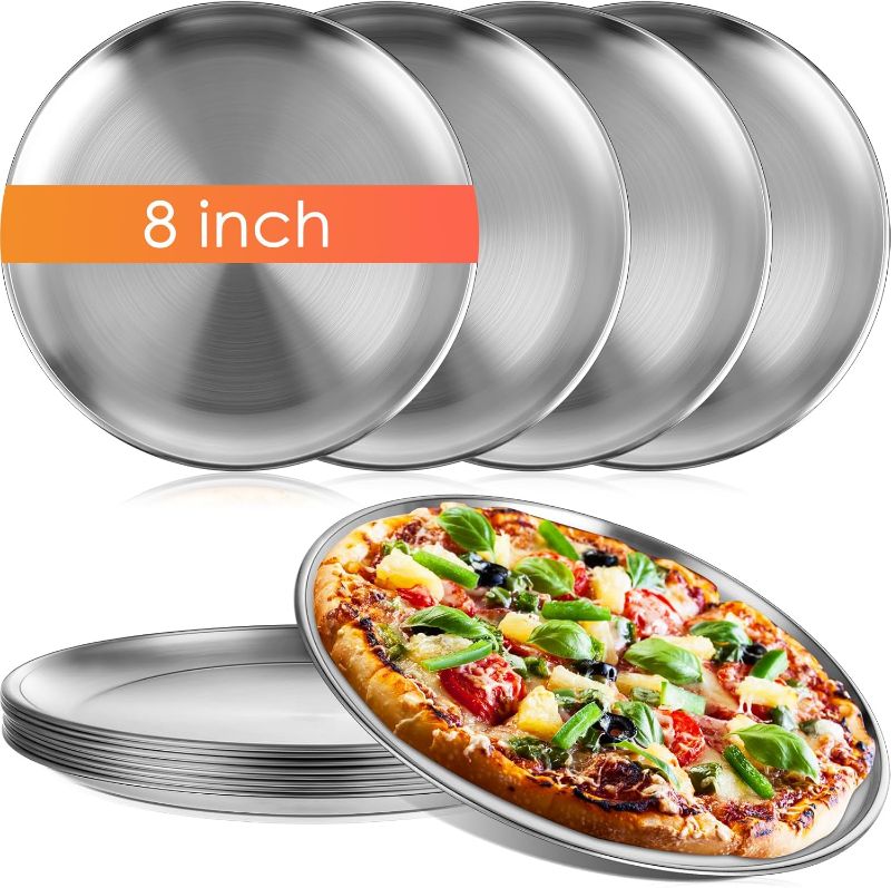 Photo 1 of American Metalcraft TP8 Wide Rim Pizza PanAmerican Metalcraft TP8 Wide Rim Pizza Pan12pack American METALCRAFT, Inc. TP8 Wide Rim Pizza Pan, Aluminum, 8-Inches,Silver