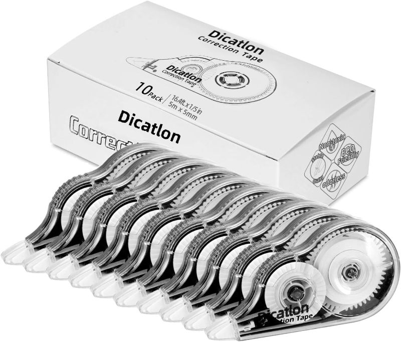 Photo 1 of 10-Count pack White Out Easy to Use Correction Tape Quick Dry Tear Resistant Shaped Applicator Instant Corrections Correct Wrong Writing At Any Time For Office Students school Home