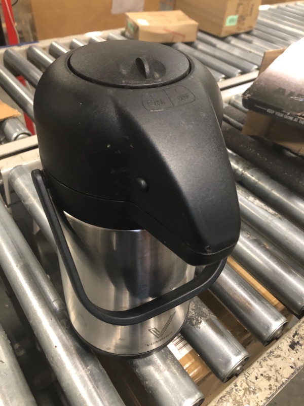 Photo 3 of ****USED*****64 Oz Airpot Coffee Dispenser with Pump, Insulated Thermal Coffee Carafe - Stainless Steel Hot Beverage Dispenser - Thermos Urn for Hot/Cold Water, Drink Dispenser for Parties