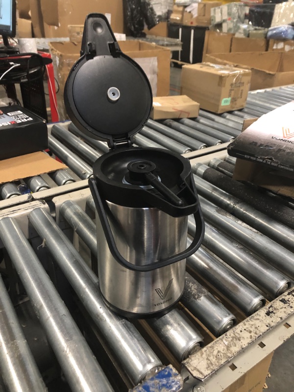 Photo 2 of ****USED*****64 Oz Airpot Coffee Dispenser with Pump, Insulated Thermal Coffee Carafe - Stainless Steel Hot Beverage Dispenser - Thermos Urn for Hot/Cold Water, Drink Dispenser for Parties