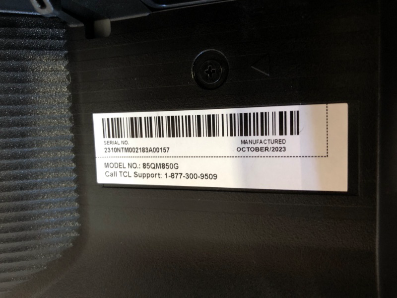 Photo 3 of ***TV BOX WAS NEW, JUST CUT OPEN AND CHECK SCREEN CRACKED OR NOT*** TCL 85-Inch QM8 QLED 4K Smart Mini LED TV with Google (85QM850G, 2023 Model) Dolby Vision, Atmos, HDR Ultra, Game Accelerator up to 240Hz, Voice Remote, Works Alexa, Streaming Television 