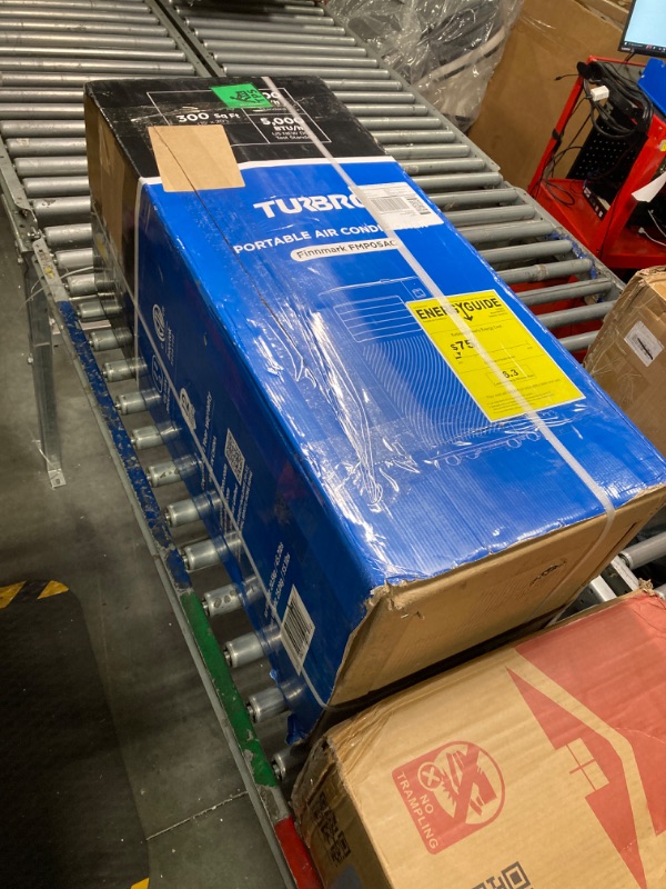 Photo 3 of ***in factory packing, but box has damage on it*** TURBRO Finnmark 8,000 BTU Portable Air Conditioner, Dehumidifier and Fan, 3-in-1 Floor AC Unit for Rooms up to 300 Sq Ft, Sleep Mode, Timer, Remote Included (5,000 BTU SACC)