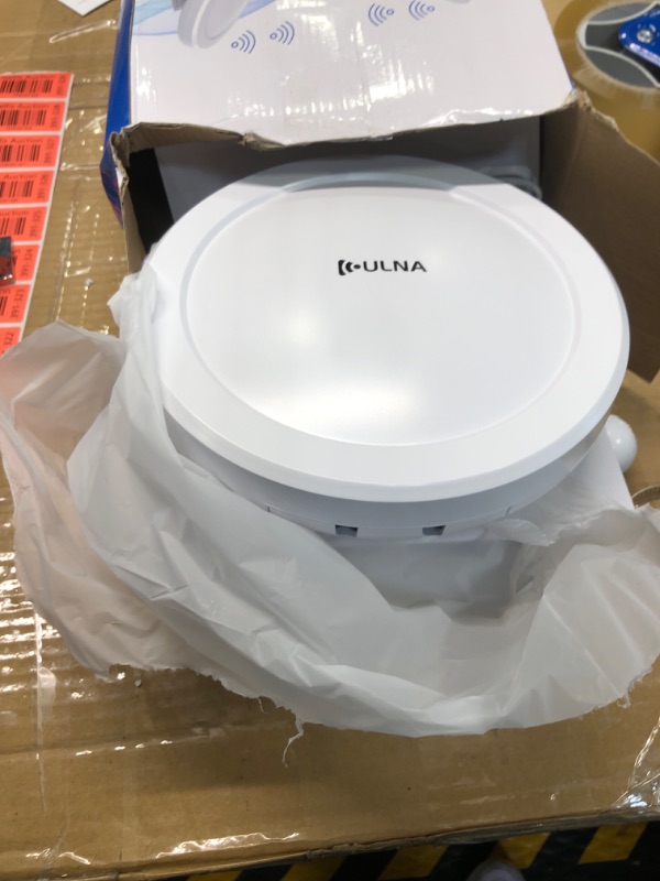 Photo 1 of Wireless Bridge, Point to Point WiFi Bridge Outdoor, 5KM PtP/PtMP WiFi Bridge Kit, 5.8G Gigabit Wireless Access Point with Dual Gigabit LAN Ports,14dBi Gain Antenna, 24V PoE Powered, Plug & Play,IP65