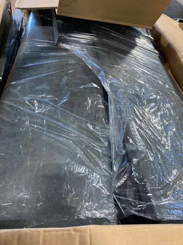 Photo 1 of 35 Inch Extra Large Storage Ottoman Coffee Table with Lift Top, Oversized Square Ottoman with Storage, Tufted Upholstered Ottoman Coffee Tables for Living Room (Fabric, Dark Grey)