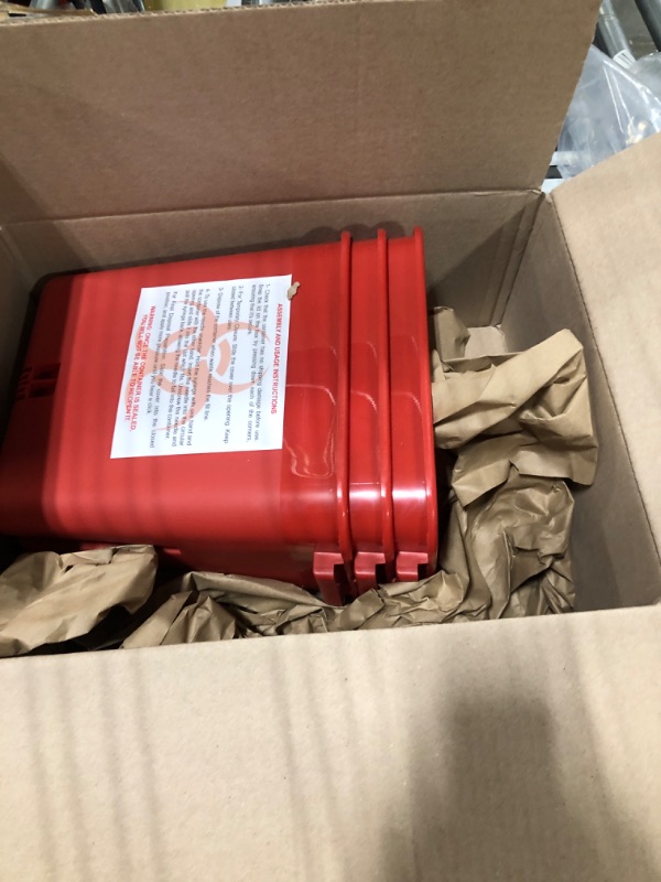 Photo 2 of ***missing lids*** Sharps Container 2 Gallon (3-Pack) - Sharps Containers for Home Use, Needle Disposal Containers, Sharps Bin, Professional Grade Biohazard Containers, Sharps Box for Needles