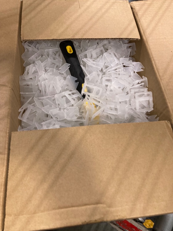 Photo 1 of 
Tile Leveling System Clips 1/32" 2500 Piece Tile Spacers Clips and 16 oz Rubber Mallet Hammer.Tile Tools Set for Professional Ceramic and Stone Installation