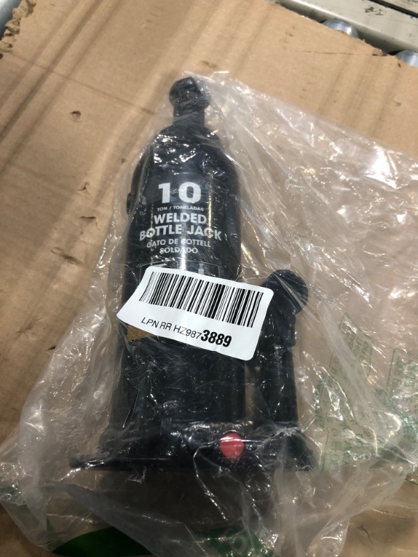 Photo 2 of *** missing items*** BIG RED AT91003BB-1 Torin Welded Hydraulic Car Bottle Jack for Auto Repair and House Lift, 10 Ton (20,000 LBs), Black