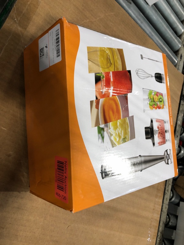 Photo 2 of Immersion Blender Handheld Hand Blender 1100W, Trigger Variable Speed 5 in 1 Stick Blender, Emulsion Blender with Chopper, Whisk and Frother for Soup, Baby Food and Smoothies
