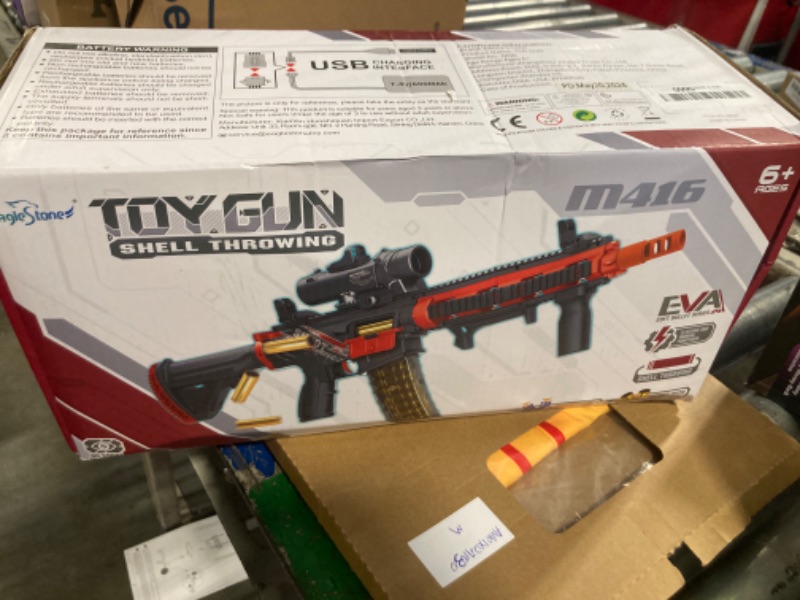 Photo 1 of EagleStone Automatic Realistic Toy Gun for Boys, Shell Ejecting Foam Blaster for Kids Ages 8-12,Sniper Rifle,2 Magazines,150 Darts,30 Shells, Electric Machine Guns Toys for Adults Birthday Xmas Gifts