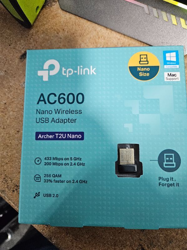Photo 1 of TP-Link Archer T2U Nano AC600 Nano Wireless USB Adapter