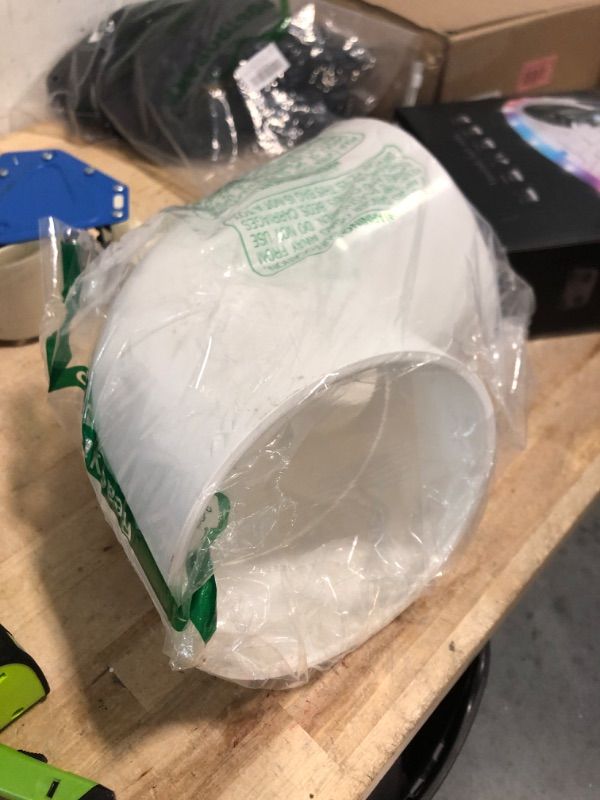 Photo 1 of 6 Inch 90 Degree Elbow PVC Pipe Fittings 2 Way Right Angle PVC Pipe Fitting, Furniture Build Grade SCH40 (Socket x Socket) 6" PVC Fitting Connectors for DIY PVC Shelf Garden Support Structure