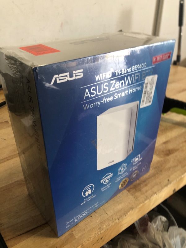 Photo 1 of ASUS ZenWiFi BT6 Tri-Band WiFi 7 Mesh, 9.4 Gbps, 3000 sq.ft. (1pk), 2.5G WAN Port, Security and Parental Controls Included, Smart Home Master SSIDs, 4G & 5G Mobile Tethering          
