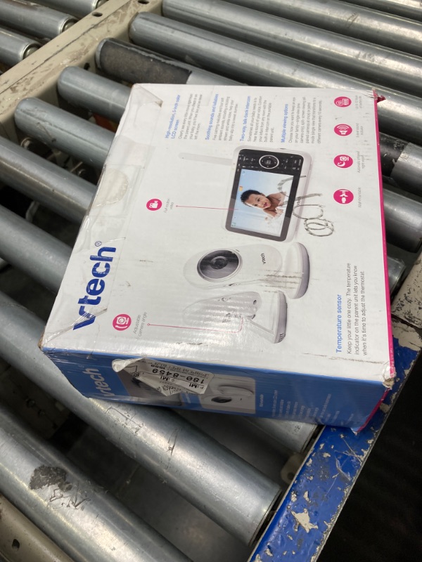 Photo 2 of [Newly Upgraded] VTech VM350-2 Video Monitor with Battery supports 12-hr Video-mode, 21-hr Audio-mode, 5" Screen, 2 Cameras, 1000ft Long Range, Bright Night Vision, 2-WayTalk, Auto-onScreen, Lullabies