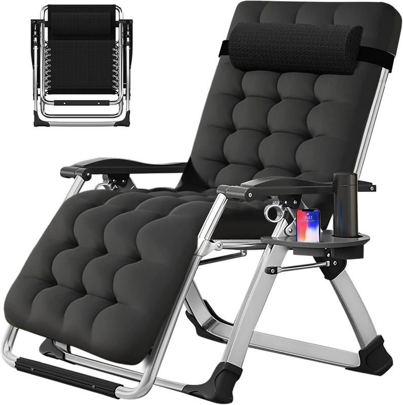 Photo 1 of  Zero Gravity Chair, Reclining Lounge Chair with Removable Cushion & Tray for Indoor and Outdoor, Patio Recliner Folding Reclining Chair**similar item**
