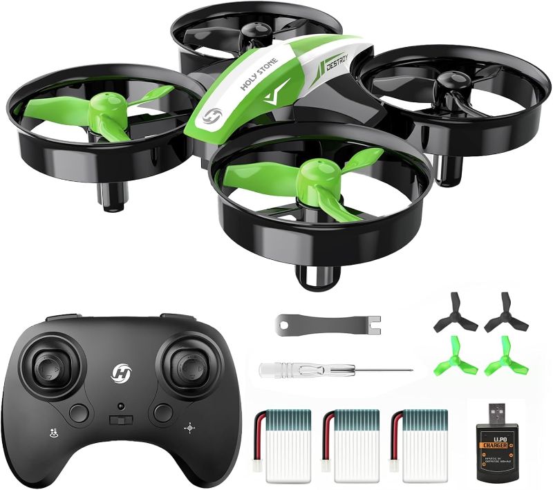 Photo 1 of **USED**
Holy Stone Mini Drone for Kids and Beginners, Indoor Outdoor Quadcopter Plane for Boys Girls with Auto Hover, 3D Flips, 3 Batteries, Headless Mode, Great Gift Toy for Boys and Girls, Green
