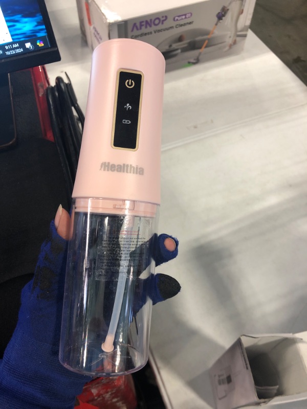 Photo 1 of ** MISSING NOZZLES**
Water Flosser for Teeth,Water Denture Brush,Rechargeable-Waterproof,Portable Cordless,Water flossers, 3 Modes 4 Nozzles, for Home&Travel Warm Pink
