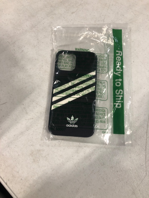 Photo 2 of adidas Case Designed for iPhone 13 Pro Max 6.7, Drop-Tested Cases, Shockproof Raised Edges, Original Snap Case Protective Case, Black with White Stripes