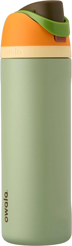 Photo 1 of  FreeSip Insulated Stainless Steel Water Bottle with Straw for Sports, Travel, and School BPA-Free Sports Water Bottle, 24 oz, Camo Cool