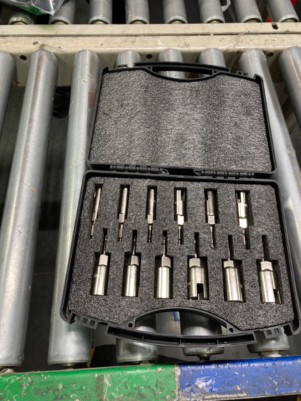 Photo 1 of 12 Pack 1/4" Hex Shank?Power Wing Nut Driver Set,Slot Wing Nuts Drill Bit Socket Wrenches Tools Set, Drills Bits for Panel Nuts Screws Eye C Hook Bolt (Full Set of 12 Pack 12 Size)