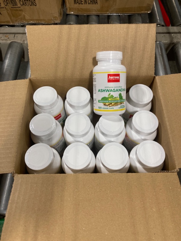 Photo 1 of Jarrow Formulas Ashwagandha 300 mg - 120 Veggie Capsules - Overall Health & Resistance to Fatigue - Supplement Supports Endurance, Muscle Recovery & Cognitive Health - 60 Servings (Pack of 12)