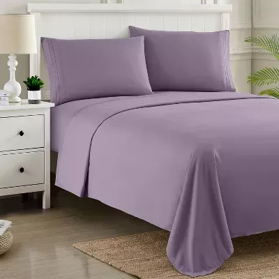 Photo 1 of 4 Piece Sheet Set, Ultra Soft 1800 Series, Double Brushed Microfiber by Sweet Home Collection®
