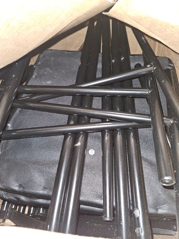 Photo 2 of **USED****MISSING PARTS**

 Bacyion Counter Height Stools Set of 4 - Modern PU Leather Bar Barstools for Kitchen Island High Dining Room Chairs with Back, Home Pub (Black), Whole Black, (BS0015)