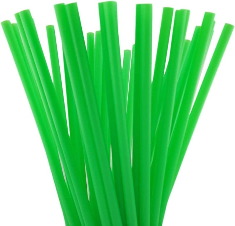 Photo 1 of 10 Inch Plastic Drinking Straw (10 Inch x 0.28 Inch) 250 Pcs (Green)