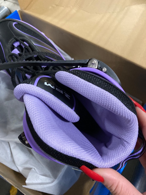 Photo 1 of 2PM SPORTS Kids Adjustable Inline Skates Ages 4-12, Youth Inlie Skates for Girls Boys 5-8 8-12 with Full Light Up Wheels, Beginner Women Men Adult Skates - Purple X-Large