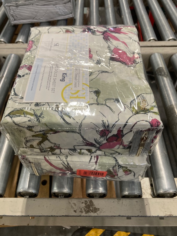 Photo 1 of 2 pack of Sweet Home Collection Dolce Sage/Purple Floral Printed 4-Piece Microfiber Sheet Set