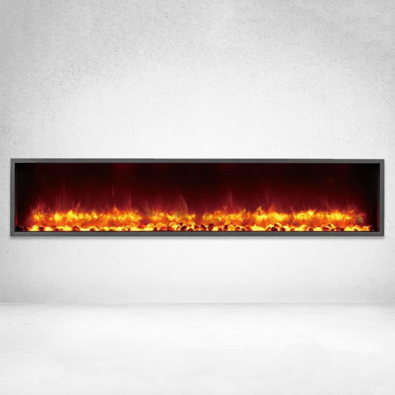 Photo 1 of 63 Inch Electric Fireplace - Modern, Linear Design with Multiple Flame Colors & Remote Control | Hardwire or Plug-in Installation, Supplemental Zone Heat