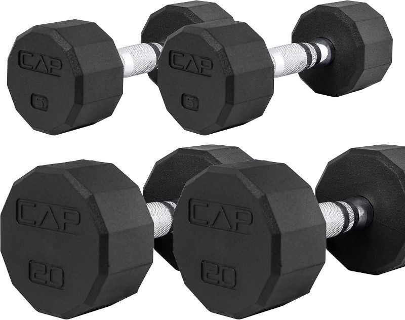 Photo 1 of ***HEAVY*** CAP Coated Dumbbell Set | 1 par of 25lbs (2), 1 pair of 5lbs (2)