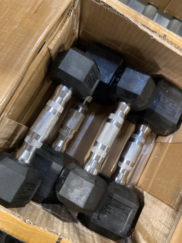 Photo 3 of ***HEAVY*** CAP Coated Dumbbell Set | 1 par of 25lbs (2), 1 pair of 5lbs (2)