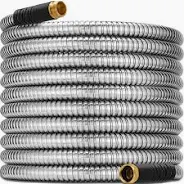 Photo 1 of 150 ft Metal Garden Hose - Upgrade Leak-proof Technology Water Hoses with Solid Brass Fittings - 304 Stainless Steel Car Washing Pipe,Flexible,Lightweight Kink-Free Durable Easy Storage