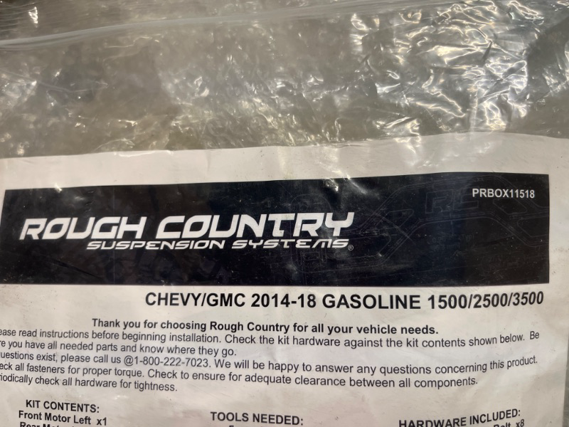 Photo 5 of ***AS IS / NO RETURNS -  FINAL SALE***
ROUGH COUNTRY SUSPENSION SYSTEMS PRECKITEE CHEVY/GMC 2014-18 GASOLINE 1500/2500/3500