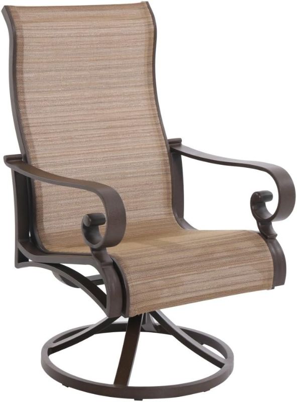 Photo 1 of  3-Piece Sling-Back Swivel Chairs  only 2 chairs are good 3rd one is not put together and may be broke 