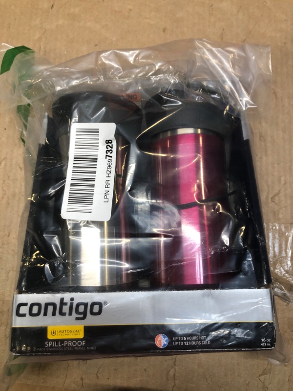 Photo 2 of Contigo 16 oz. West Loop Autoseal Travel Mug 2-Pack