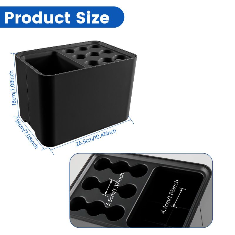 Photo 1 of  Umbrella Holder 15 Slots Umbrella Rack Stand with Removable Water Collect Box for Entryway Home Black 10*7*17inch