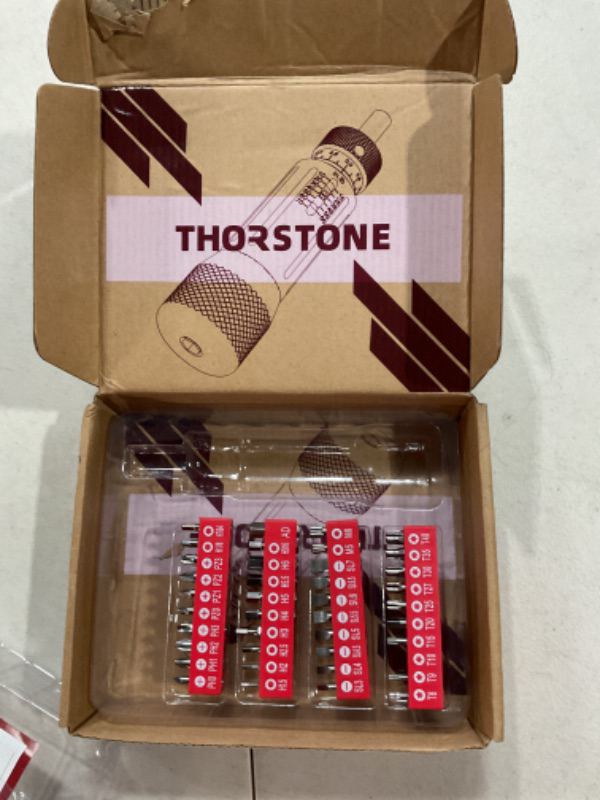 Photo 2 of **FOR PARTS ONLY**(NON REFUNDABLE)
Thorstone Inch Pound Torque Screwdriver Wrench Set with 40 S2 Bits, 1/4'' Drive, 10-70 In-lbs for Maintenance, Tool use, Bike Repair, and Mounting