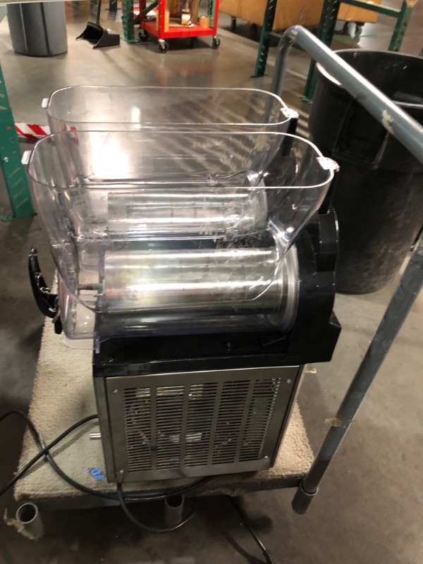 Photo 6 of ***USED - MISSING PARTS - SEE COMMENTS***
VEVOR Commercial Slushy Machine, 15Lx2 Tank Margarita Maker, 1000W Stainless Steel Smoothie Frozen Drink Maker for Supermarkets Cafés Restaurants Bars Home Use