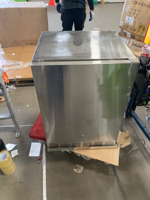 Photo 3 of ***(PARTS ONLY/ NO RETURNS OR REFUNDS) ***
minor dents*
cureder 24 Inch Outdoor Refrigerator, Built-in Stainless Steel Beverage Beer Cooler Under Counter Fridge, Indoor/Outdoor Refrigerator with 3 Shelves for Patio Kitchen and Commercial Use