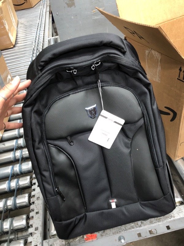 Photo 1 of Rolling ,Waterproof Backpack with Wheels for Business, College Student and Travel Commuter, Carry on Backpack with Laptop Compartment, Fit 17 Inch Laptop, Wheeled Backpack for Adults