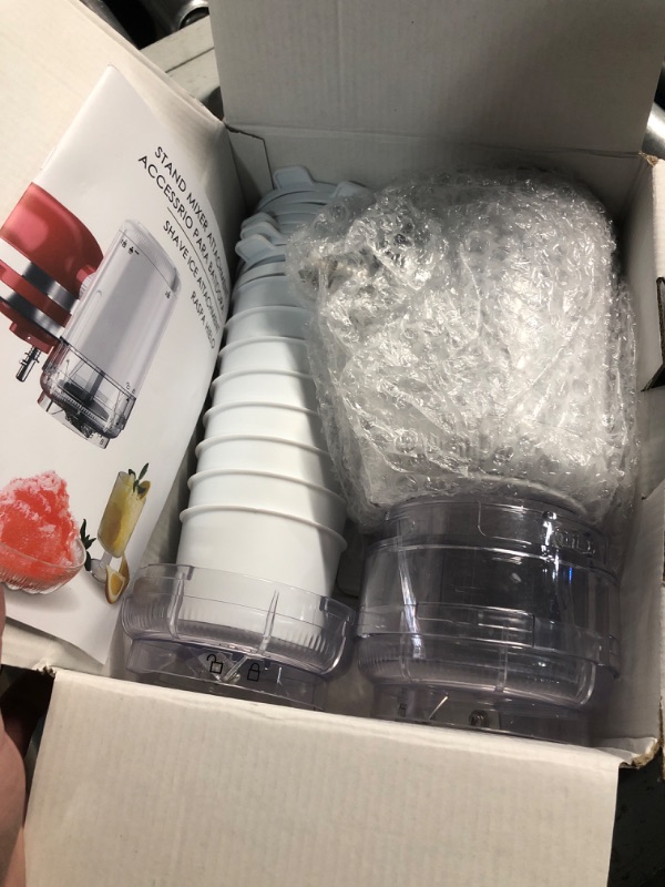 Photo 2 of ***(PARTS ONLY/ NON FUNCTIONAL/ NO RETURNS OR REFUNDS) ***
Shaved Ice Attachment for KitchenAid Stand Mixers with 8 Ice Molds, Ice Shaver Attachment, Snow Cone Attachment/Maker with Coarse and Fine BladesLPNPMBI8203677
