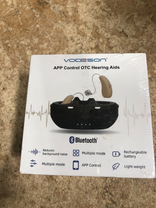 Photo 2 of ***FACTORY SEALED*** VODESON Advanced Bluetooth Hearing Aids for Seniors - Rechargeable and Noise Cancelling, Smart App Control, Ideal for Mild to Moderate Hearing Loss, OTC Digital Devices with 3 Scene Modes