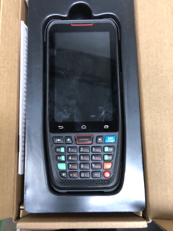 Photo 1 of BISOFICE Handheld POS Android 10.0 PDA Terminal 1D/2D/QR Barcode Scanner Support 2/3/4G WiFi BT Communication with 4.0 Inch Touchscreen for Supermarket Restaurant Warehouse Retail Inventory Logistics
