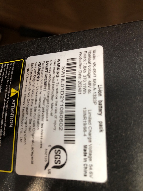 Photo 6 of *MINOR DAMAGE* Vivi Electric Bike for Adults, Peak 780W Ebike 26" Electric Mountain Bike, 22MPH Adult Electric Bicycles Commuter Ebike with 48V Battery, Up to 50 Miles, Cruise Control, 21 Speed, UL 2849 Certified